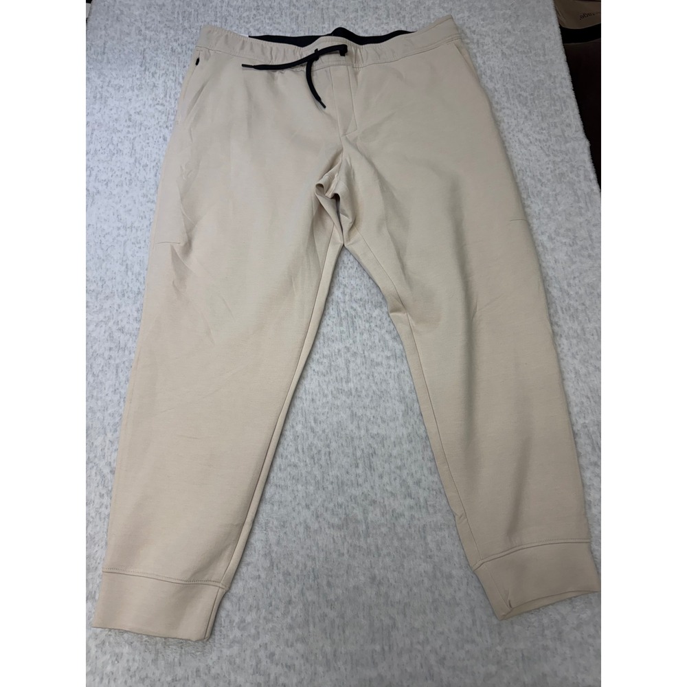 Members Mark Everyday Active Jogger Mens‎ XL Beige Double Knit Stretch Pants NWT